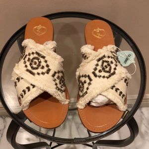 Bohemian sandals with beads